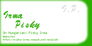 irma pisky business card